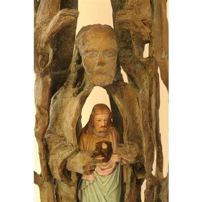 Rzeźba Trójcy Świętej z figurką